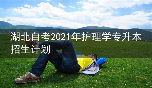 湖北自考2021年护理学专升本招生计划
