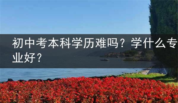 初中考本科学历难吗？学什么专业好？