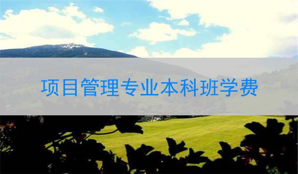 项目管理专业本科班学费