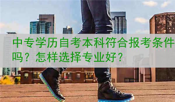 中专学历自考本科符合报考条件吗？怎样选择专业好？