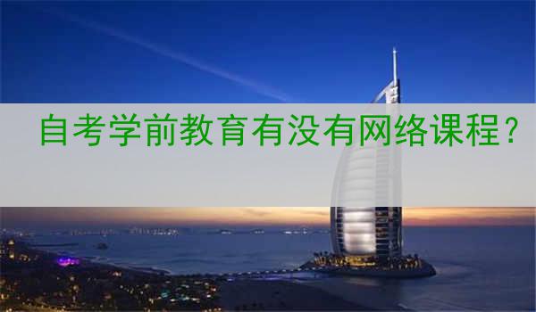 自考学前教育有没有网络课程？