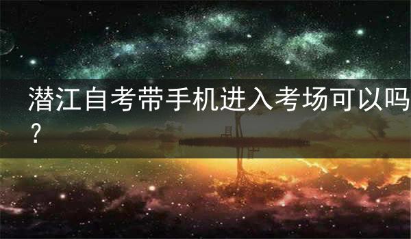 潜江自考带手机进入考场可以吗？