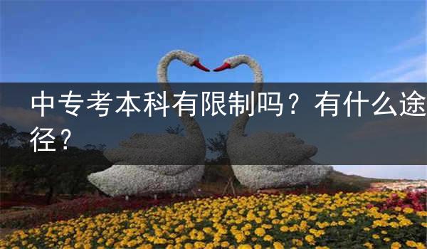 中专考本科有限制吗？有什么途径？