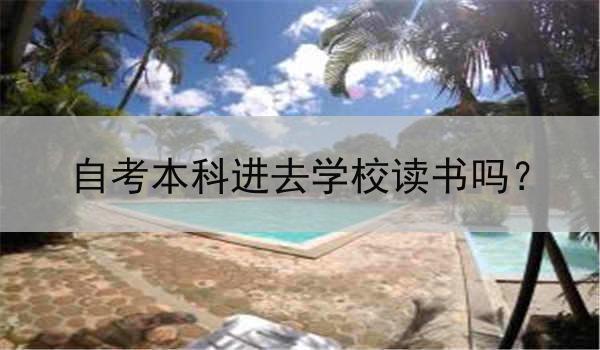 自考本科进去学校读书吗？