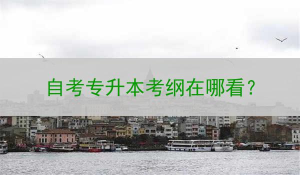 自考专升本考纲在哪看？