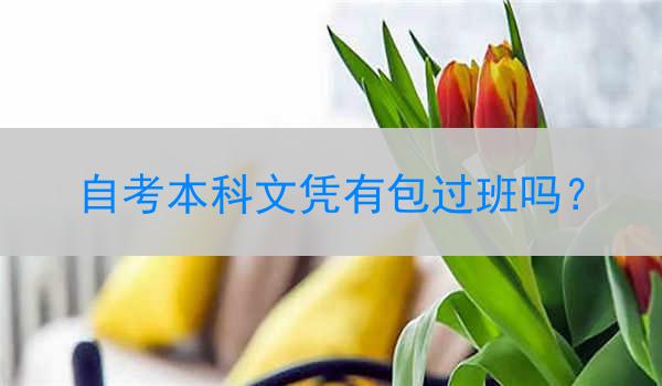 自考本科文凭有包过班吗？