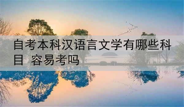 自考本科汉语言文学有哪些科目 容易考吗