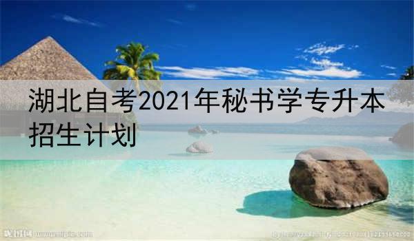 湖北自考2021年秘书学专升本招生计划