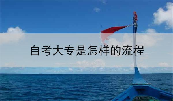 自考大专是怎样的流程