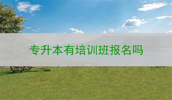 专升本有培训班报名吗