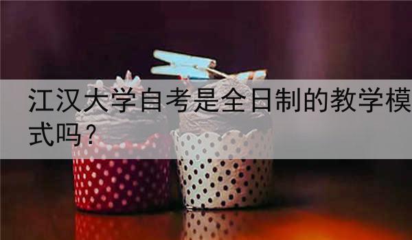 江汉大学自考是全日制的教学模式吗？