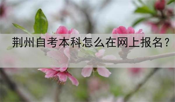 荆州自考本科怎么在网上报名？