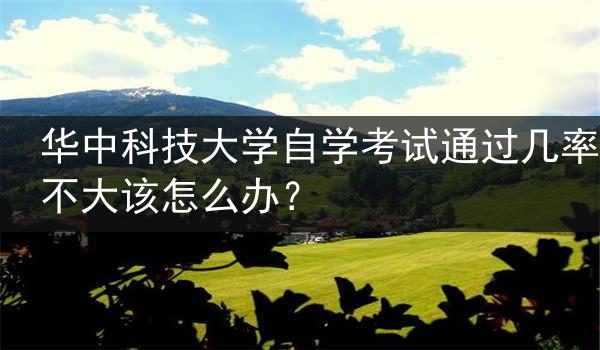 华中科技大学自学考试通过几率不大该怎么办？