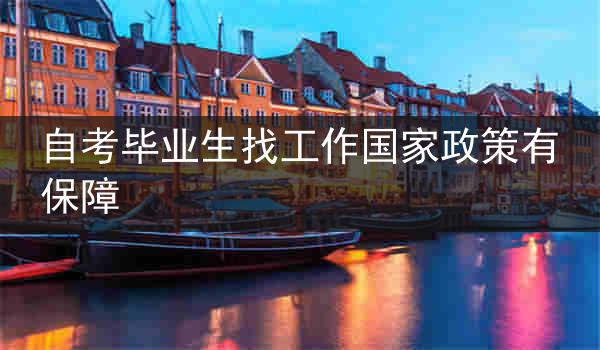 自考毕业生找工作国家政策有保障