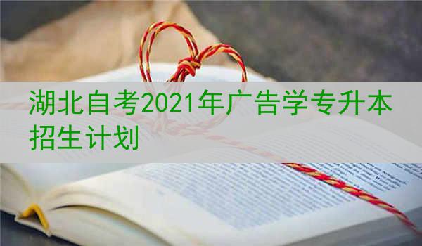湖北自考2021年广告学专升本招生计划