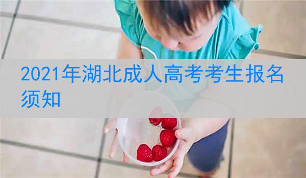2021年湖北成人高考考生报名须知