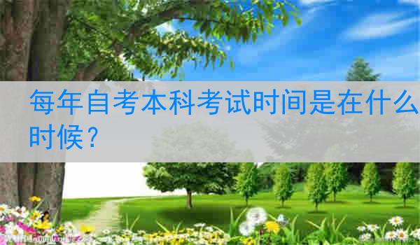 每年自考本科考试时间是在什么时候？