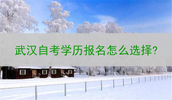 武汉自考学历报名怎么选择?