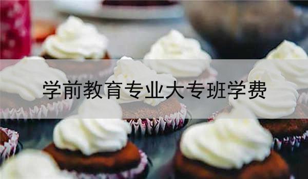 学前教育专业大专班学费