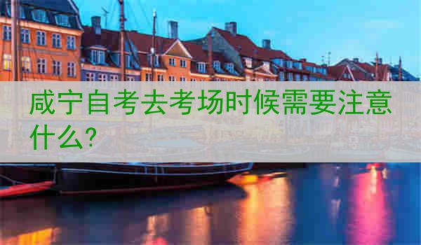 咸宁自考去考场时候需要注意什么?