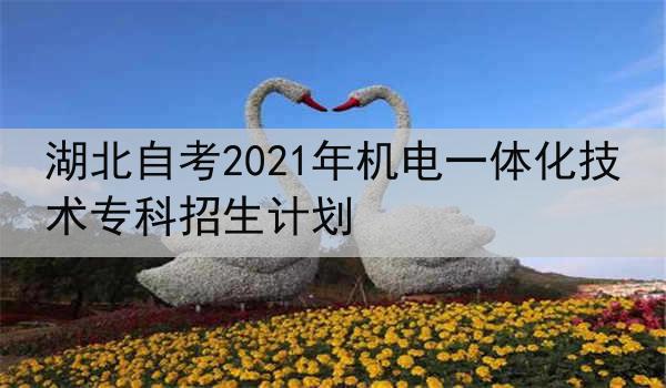 湖北自考2021年机电一体化技术专科招生计划