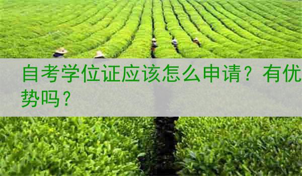 自考学位证应该怎么申请？有优势吗？
