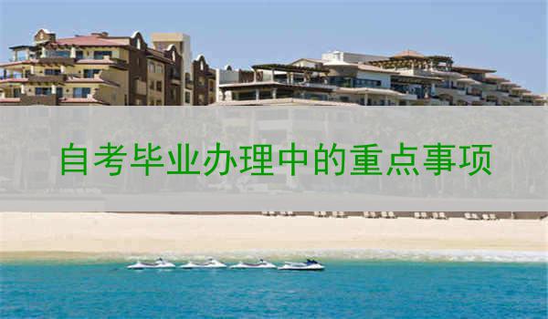 自考毕业办理中的重点事项