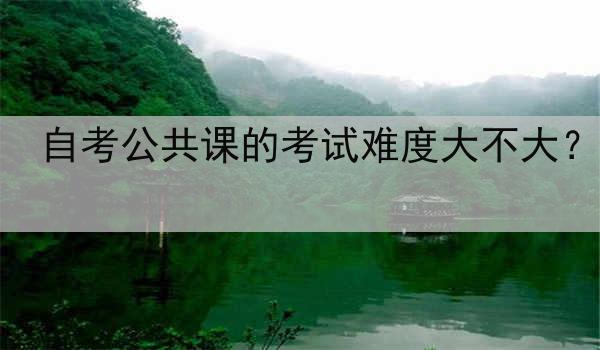自考公共课的考试难度大不大？