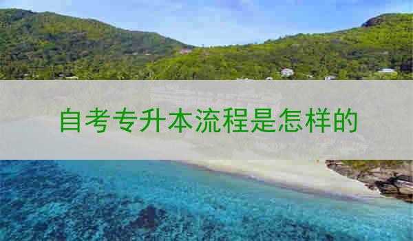 自考专升本流程是怎样的
