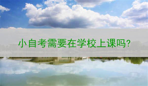小自考需要在学校上课吗?