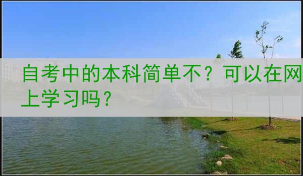 自考中的本科简单不？可以在网上学习吗？