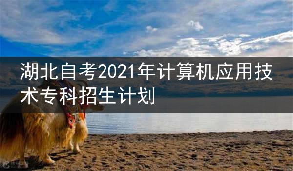 湖北自考2021年计算机应用技术专科招生计划
