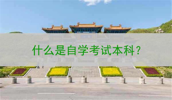 什么是自学考试本科？
