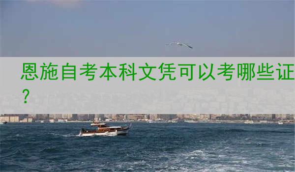 恩施自考本科文凭可以考哪些证？