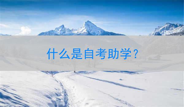 什么是自考助学？