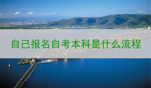 自己报名自考本科是什么流程