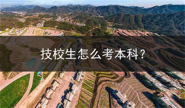 技校生怎么考本科？