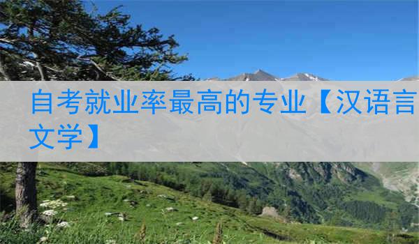 自考就业率最高的专业【汉语言文学】