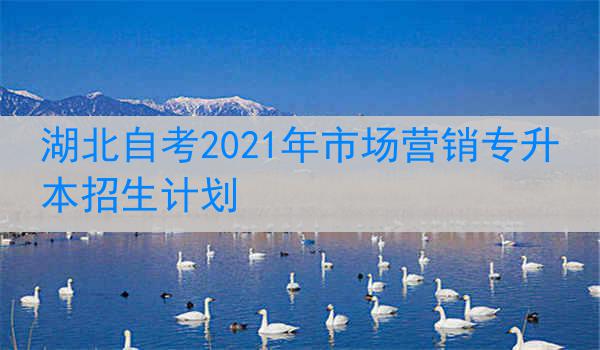 湖北自考2021年市场营销专升本招生计划