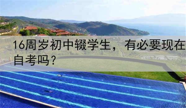 16周岁初中辍学生，有必要现在自考吗？
