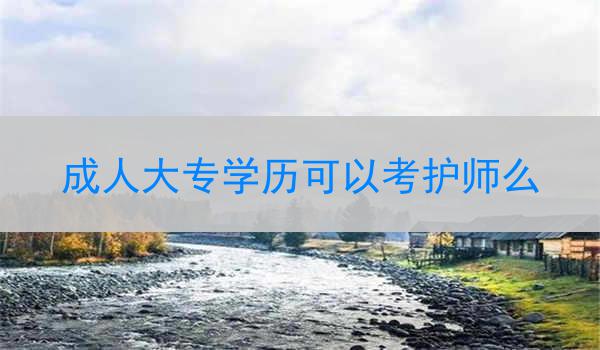 成人大专学历可以考护师么