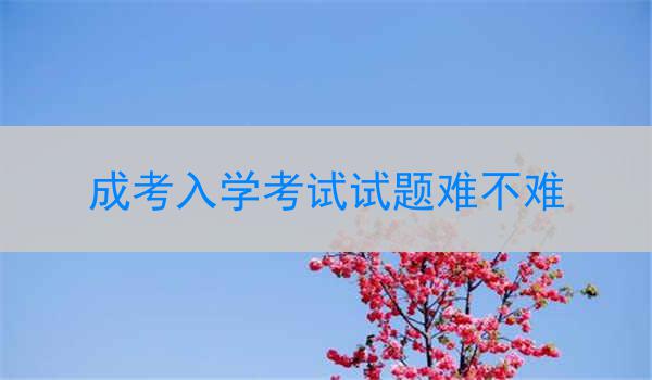 成考入学考试试题难不难