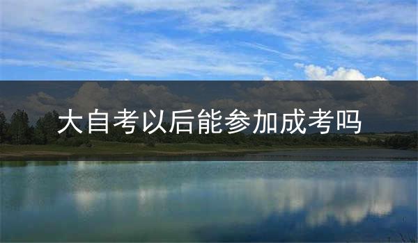 大自考以后能参加成考吗