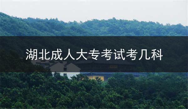 湖北成人大专考试考几科