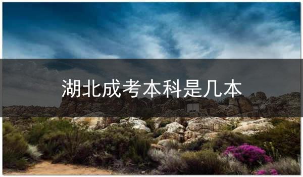 湖北成考本科是几本
