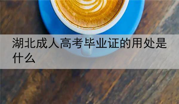 湖北成人高考毕业证的用处是什么