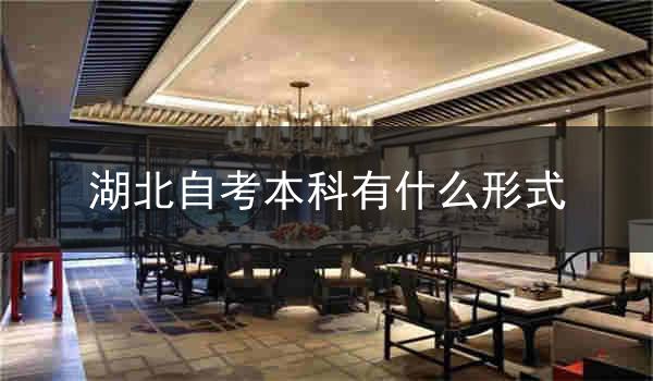 湖北自考本科有什么形式