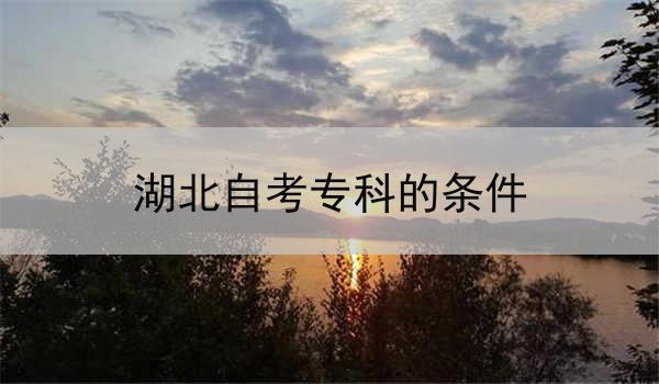 湖北自考专科的条件