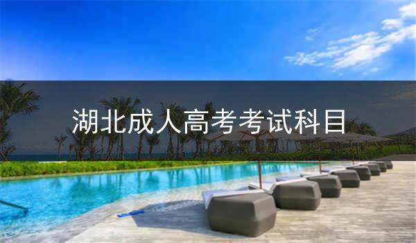 湖北成人高考考试科目