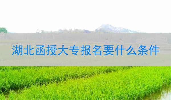 湖北函授大专报名要什么条件